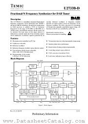U2733BD datasheet pdf TEMIC