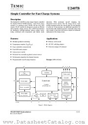 U2407B datasheet pdf TEMIC