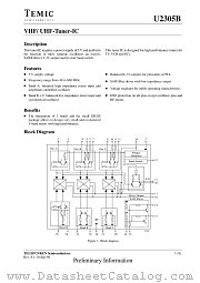 U2305B datasheet pdf TEMIC