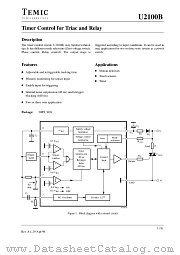 U2100B datasheet pdf TEMIC
