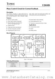 U2010B datasheet pdf TEMIC