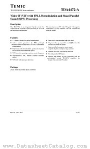 TDA4472-A datasheet pdf TEMIC