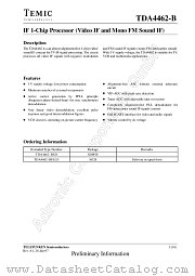 TDA4462-B datasheet pdf TEMIC