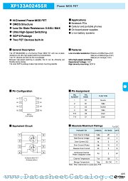 XP133A0245SR datasheet pdf Torex Semiconductor