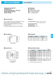 XP131A1520SR datasheet pdf Torex Semiconductor