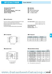 XP131A1715SR datasheet pdf Torex Semiconductor