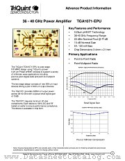TGA1071-EPU datasheet pdf TriQuint Semiconductor