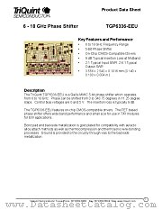 TGP6336-EEU datasheet pdf TriQuint Semiconductor