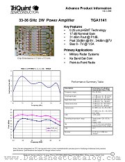 TGA1141 datasheet pdf TriQuint Semiconductor