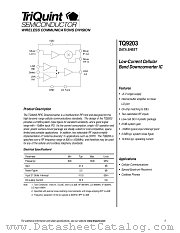TQ9203 datasheet pdf TriQuint Semiconductor