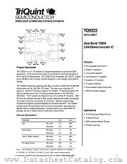 TQ9222 datasheet pdf TriQuint Semiconductor