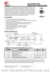 WS2418 datasheet pdf Wing Shing Computer Components