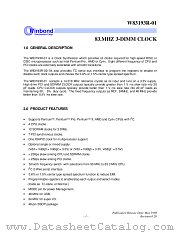W83193R-01 datasheet pdf Winbond Electronics