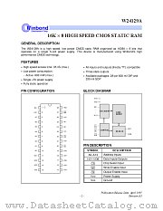 W24129A datasheet pdf Winbond Electronics