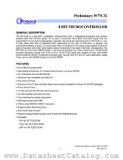 W77C32 datasheet pdf Winbond Electronics