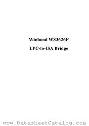 W83626F datasheet pdf Winbond Electronics