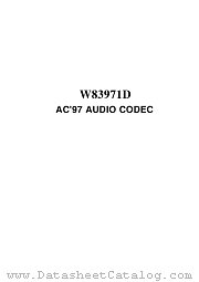 W83971D datasheet pdf Winbond Electronics