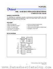 W25P240A datasheet pdf Winbond Electronics