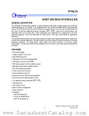 W78L54 datasheet pdf Winbond Electronics