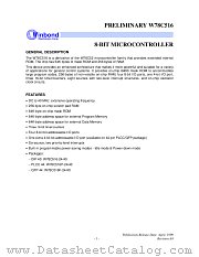 W78C516 datasheet pdf Winbond Electronics