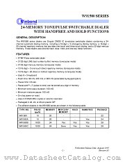 W91580 datasheet pdf Winbond Electronics