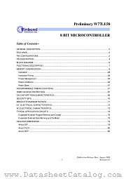 W77LE58 datasheet pdf Winbond Electronics