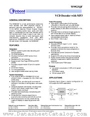 W9923QF datasheet pdf Winbond Electronics