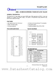 W24257AJ-8N datasheet pdf Winbond Electronics