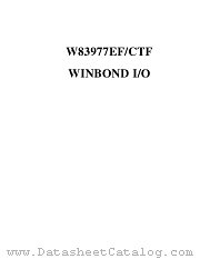W83977CTF datasheet pdf Winbond Electronics