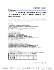 W9157XDN datasheet pdf Winbond Electronics