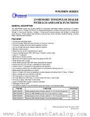 W91550DN datasheet pdf Winbond Electronics