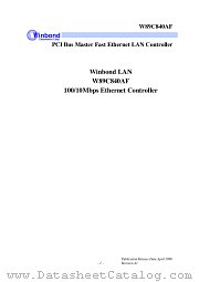 W89C840AF datasheet pdf Winbond Electronics