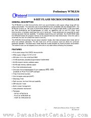 W78LE54/P/F datasheet pdf Winbond Electronics