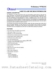 W78LE52/P/F datasheet pdf Winbond Electronics