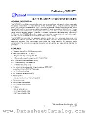 W78LE51/P/F datasheet pdf Winbond Electronics