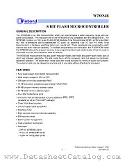 W78E54B/BP/BF datasheet pdf Winbond Electronics
