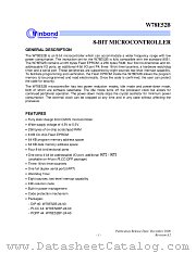 W78E52B/BP/BF datasheet pdf Winbond Electronics