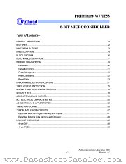 W77IE58 datasheet pdf Winbond Electronics