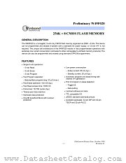 W49F020,P,T datasheet pdf Winbond Electronics