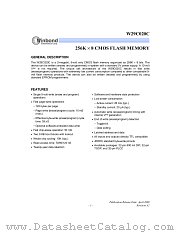 W29C020C,T,P datasheet pdf Winbond Electronics