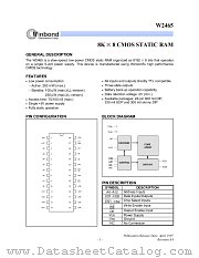 W2465,S datasheet pdf Winbond Electronics