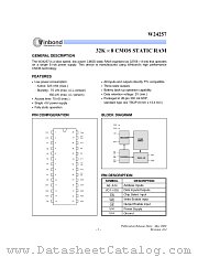 W24257,S,Q datasheet pdf Winbond Electronics