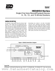 ISD4004-SERIES datasheet pdf Winbond Electronics