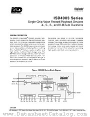 ISD4003-SERIES datasheet pdf Winbond Electronics