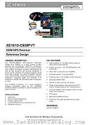 XE1610-OEMPVT datasheet pdf Xemics