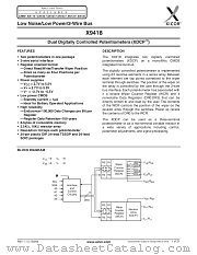 X9418 datasheet pdf Xicor