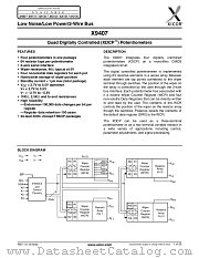 X9407 datasheet pdf Xicor