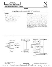 X9015 datasheet pdf Xicor