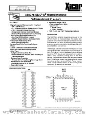 X68C75-SLIC datasheet pdf Xicor
