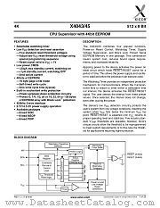 X4045 datasheet pdf Xicor